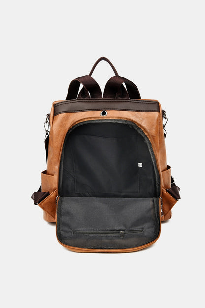 PU Leather Large Backpack Bag -  LOOCK MAKET