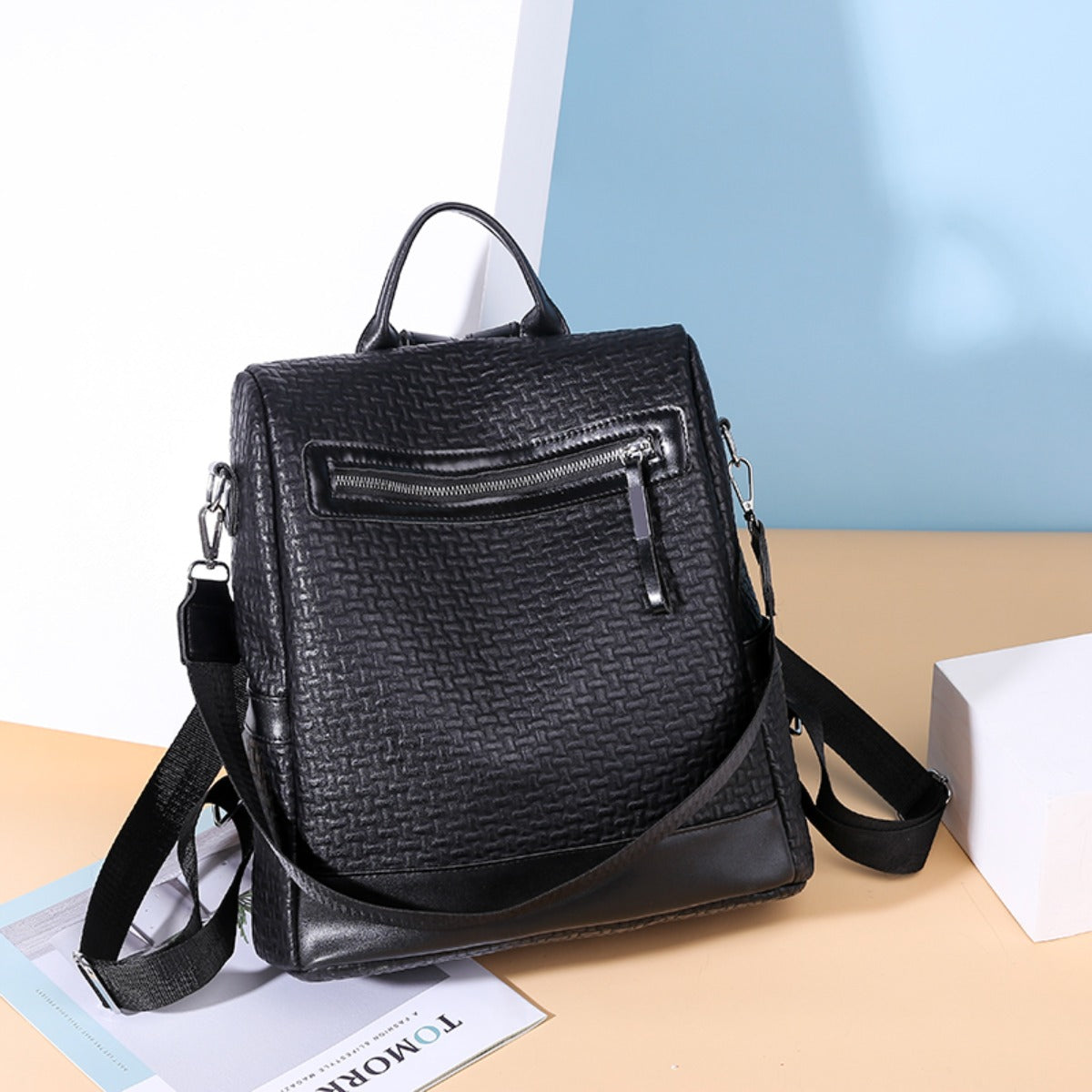 PU Leather Backpack Bag -  LOOCK MAKET