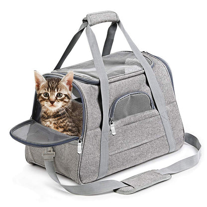 Pet Bag Portable Cat Backpack Simple And Breathable Pet Bag Crossbody Pet Bag Pet Car Bag