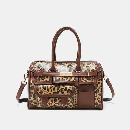 Nicole Lee USA Leopard Boston Bag -  LOOCK MAKET