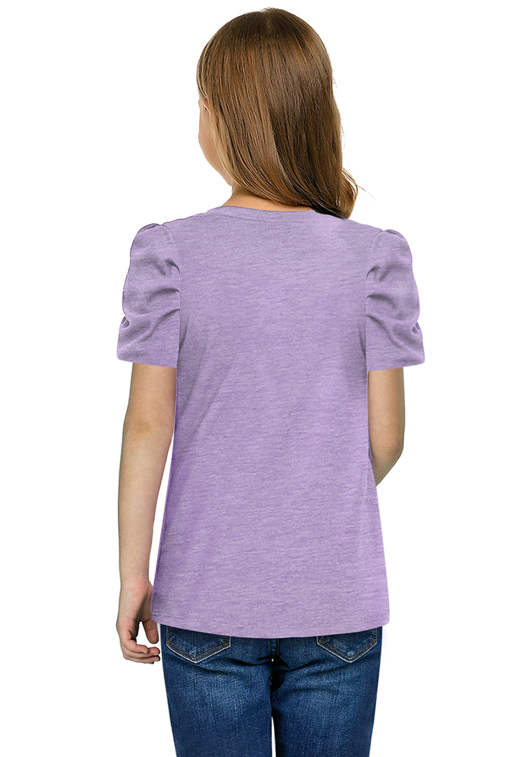 Round Neck Puff Sleeve T-Shirt -  LOOCK MAKET