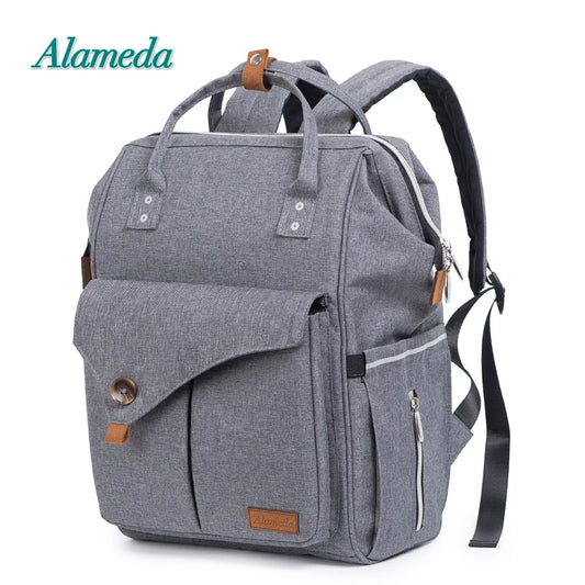 Alameda Fashion Mummy Maternity Bag Multi-function Diaper Bag Backpack Nappy Baby Bag with Stroller Straps for Baby Care