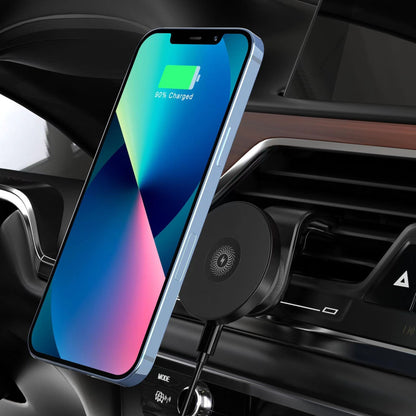 Custom Smart Car Wireless Charger Phone Holder Magnetic Wireless Car Charger Mount 15W Fast Charging