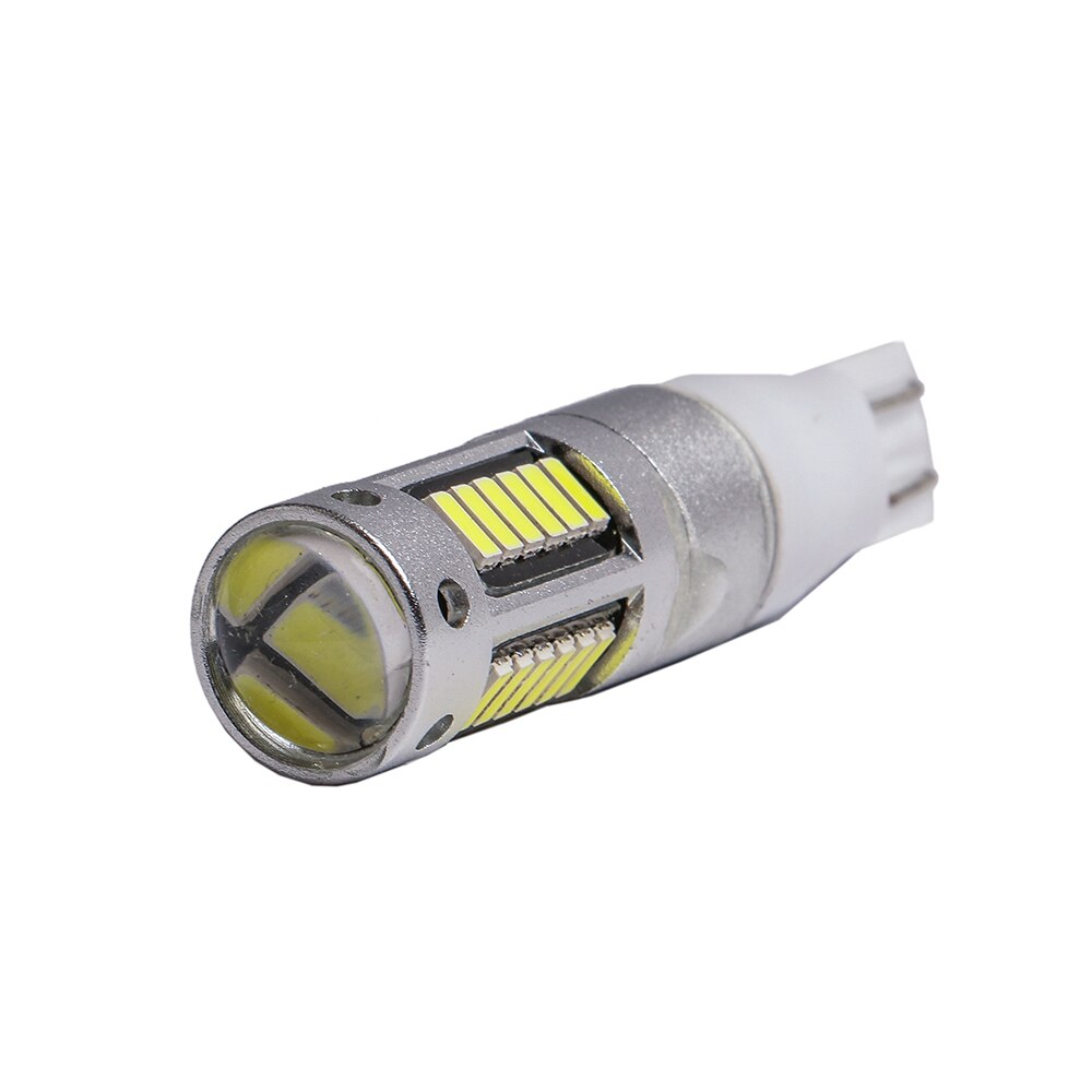 2Pcs H3 H1 W5W T10 White 4014 Chips 30 SMD High Power LED Fog Light Headlight Lamps Bulb Lens DC 12V