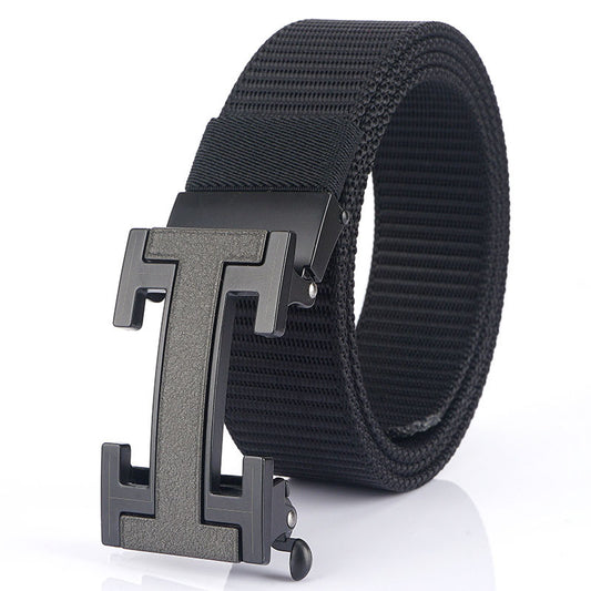 Men's Belt Nylon Automatic Buckle Fast Hand Douyin Live Hot Sale Casual Belt