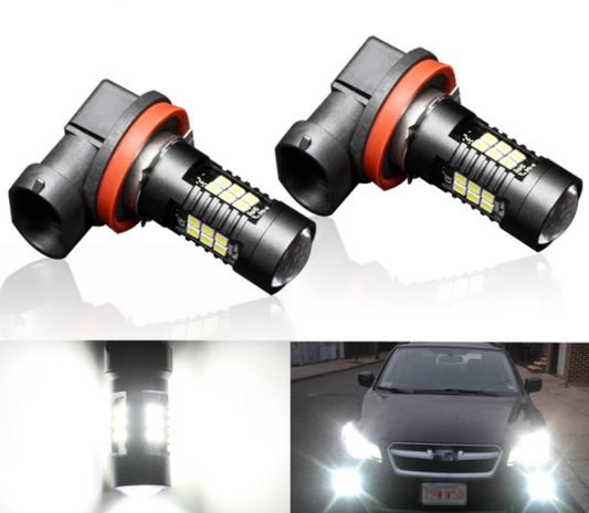 2Pcs H8 H11 Led HB4 9006 HB3 9005 Fog Lights Bulb 3030SMD 1200LM 6000K White Car Driving Running Lamp Auto Leds Light 12V 24V