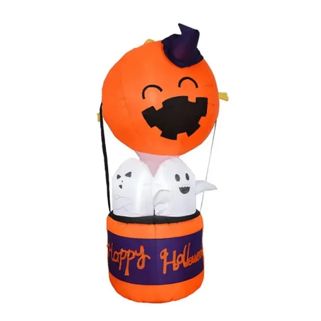 6FT Halloween Inflatable Pumpkin Ghost Hot Air Balloon Little Devil Pumpkin Ghost Festival Pumpkin Inflatable Mould