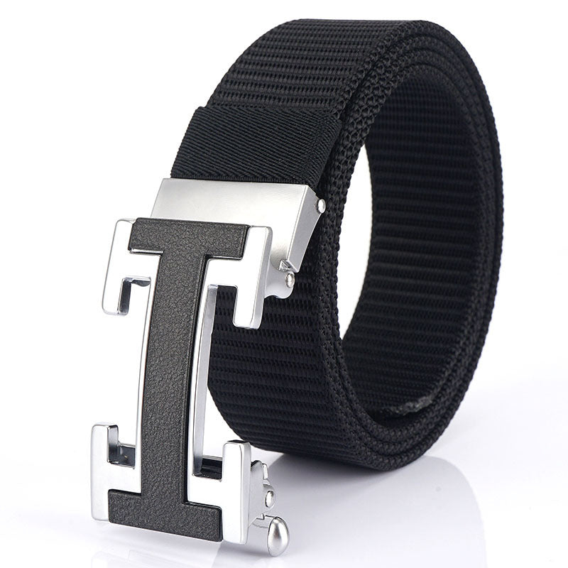 Men's Belt Nylon Automatic Buckle Fast Hand Douyin Live Hot Sale Casual Belt