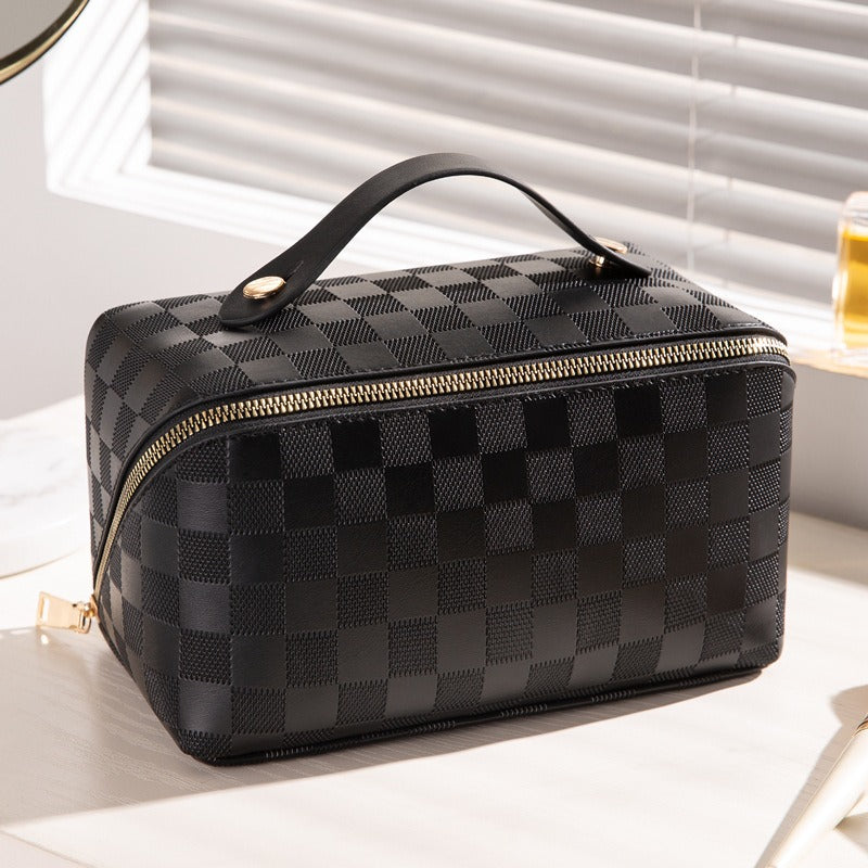 Checkered Pillow Bag Makeup Bag Women's Large Capacity Portable Instagram Travel Cosmetics