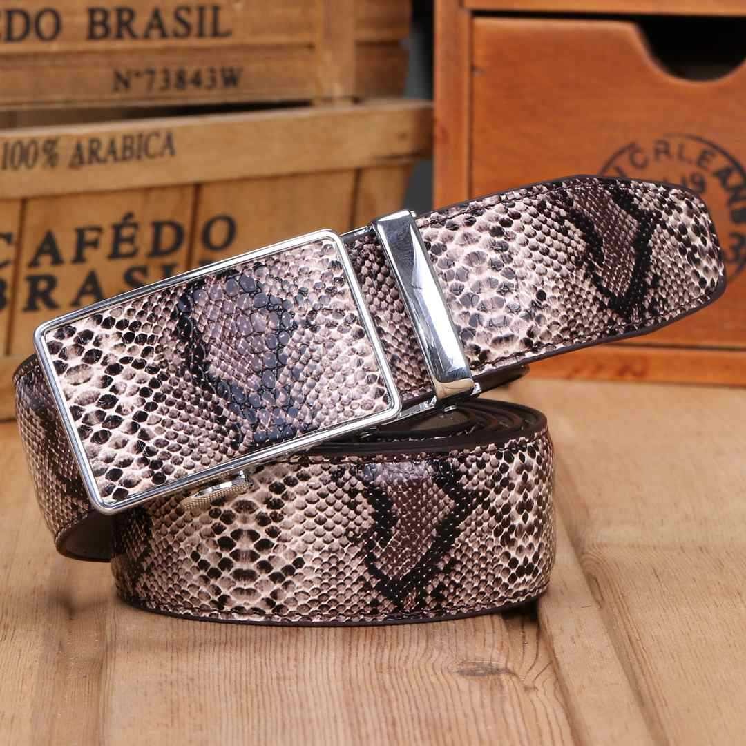 Leather automatic buckle cowhide Belt leather belt