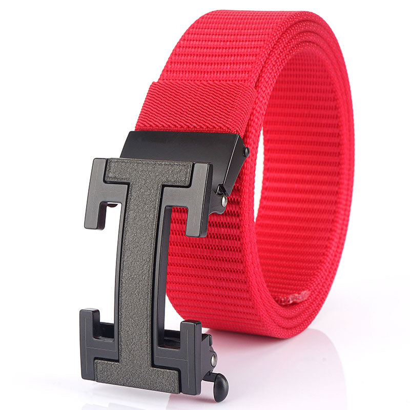 Men's Belt Nylon Automatic Buckle Fast Hand Douyin Live Hot Sale Casual Belt