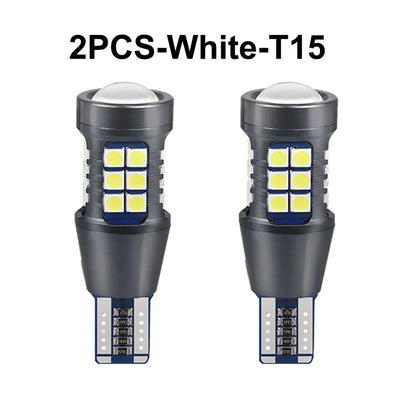 NLpearl 2x Signal Lamp W16W LED T15 921 912 Bulb Super Bright 3030 27SMD T15 Led Canbus Auto Backup Reserve Lights Tail Lamp 12V