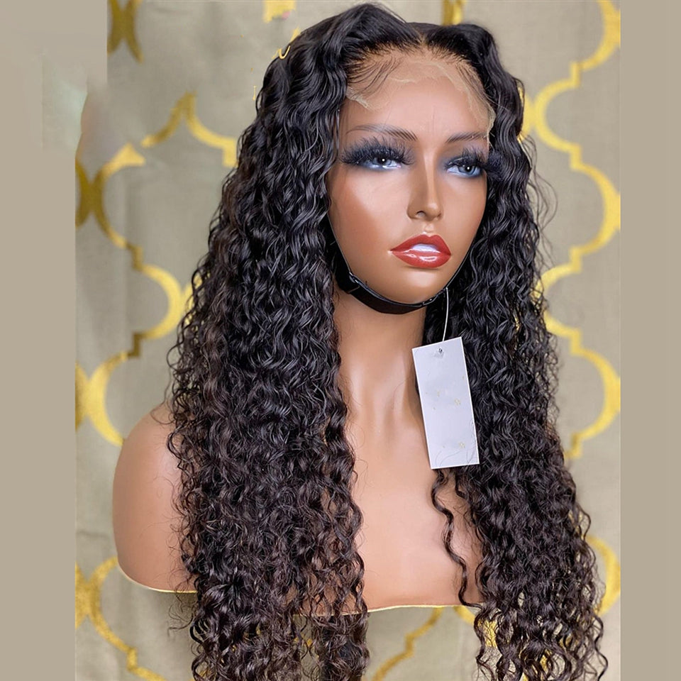 Wig Ladies Chemical Fiber Front Lace Curly High Temperature Silk Wig Headgear