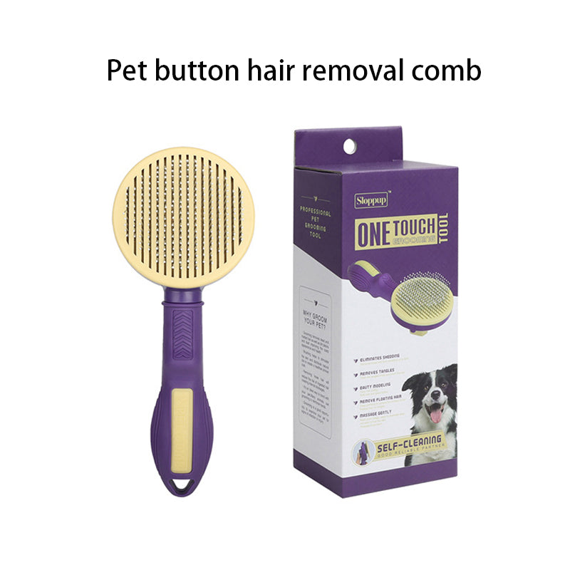 Pet Comb Automatic Hair Removal Comb Cat Comb Hair Removal Beauty Self Cleaning Pet Comb Supplies