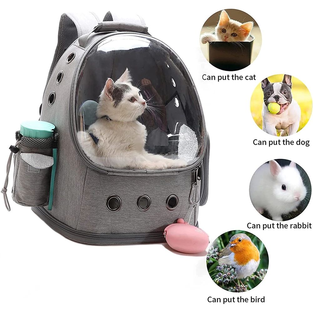 Pet Space Cat Backpack Fashion Transparent Breathable Cat Bag Dog Bag Folding Pet Bag