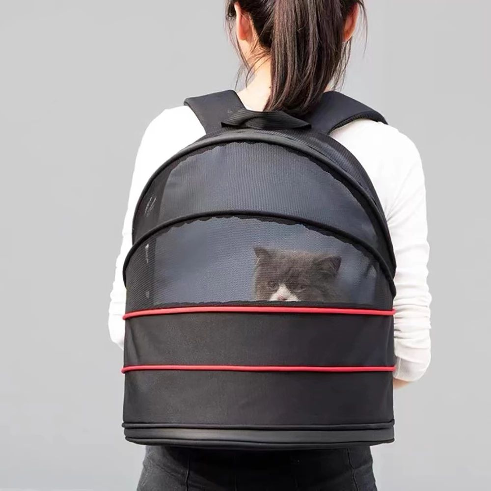 Cat Bag Expandable Out Portable School Bag Cat Cage Shoulder Backpack Pet Bag Summer Breathable Cat Out Backpack