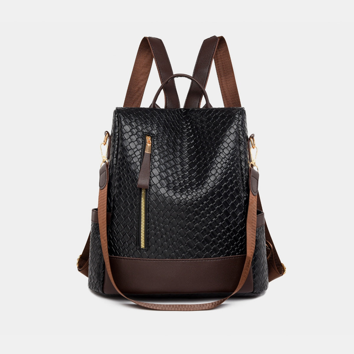 PU Leather Adjustable Straps Backpack Bag -  LOOCK MAKET