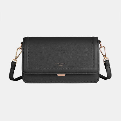 David Jones PU Leather Crossbody Bag -  LOOCK MAKET