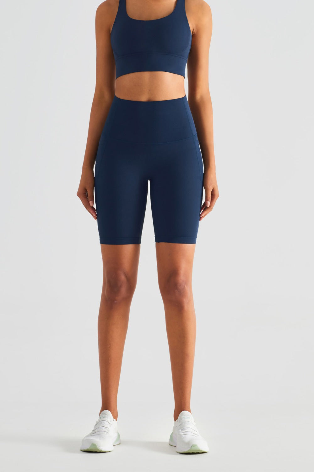 Pocketed High Waist Active Shorts -  LOOCK MAKET