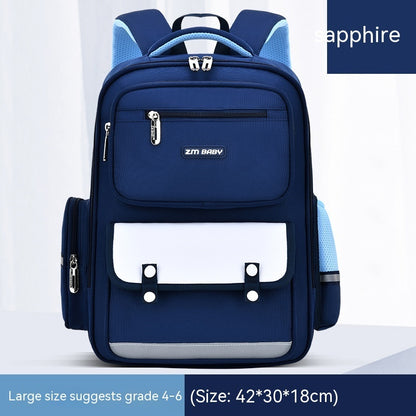 Primary School Student Schoolbag Male Grade 1-3-6 Portable Burden Alleviation Large Capacity Children's Schoolbag Backpack