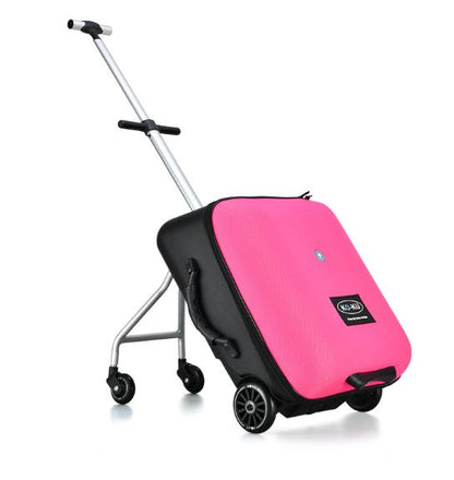 Children&#39;s suitcase trolley case can sit and ride on travel suitcase migao same lazy suitcase