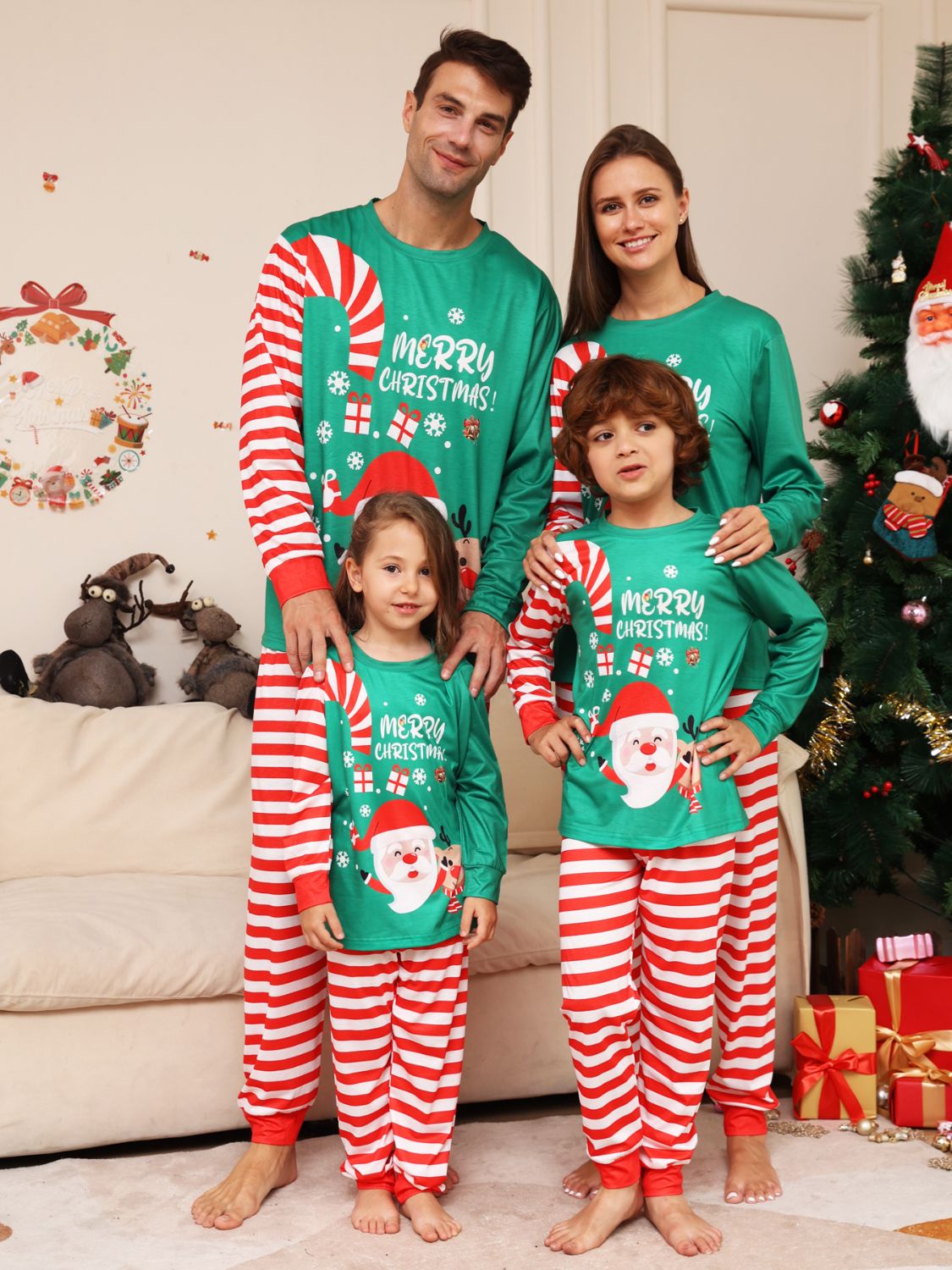 Full Size MERRY CHRISTMAS Top and Pants Set -  LOOCK MAKET