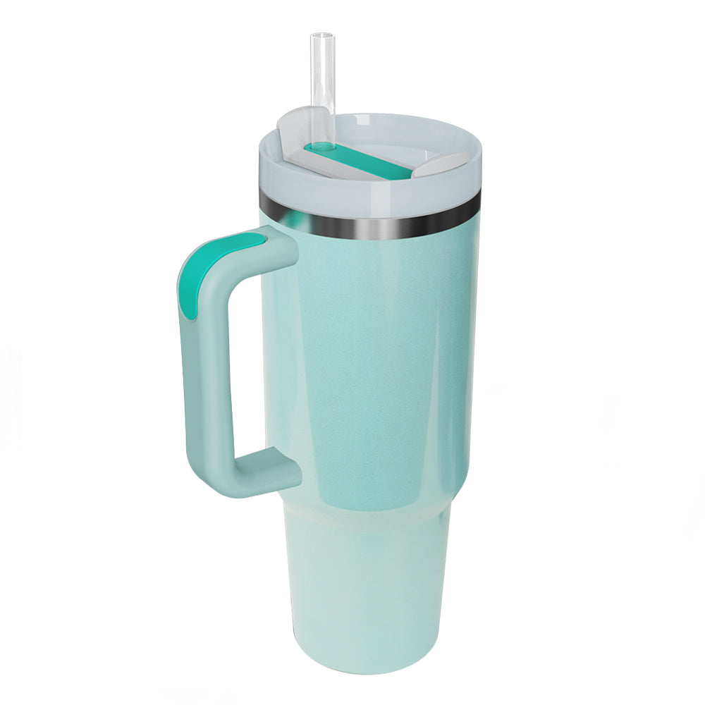 Stainless Steel Tumbler with Handle and Straw -  LOOCK MAKET