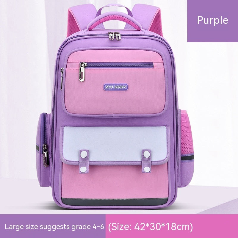 Primary School Student Schoolbag Male Grade 1-3-6 Portable Burden Alleviation Large Capacity Children's Schoolbag Backpack