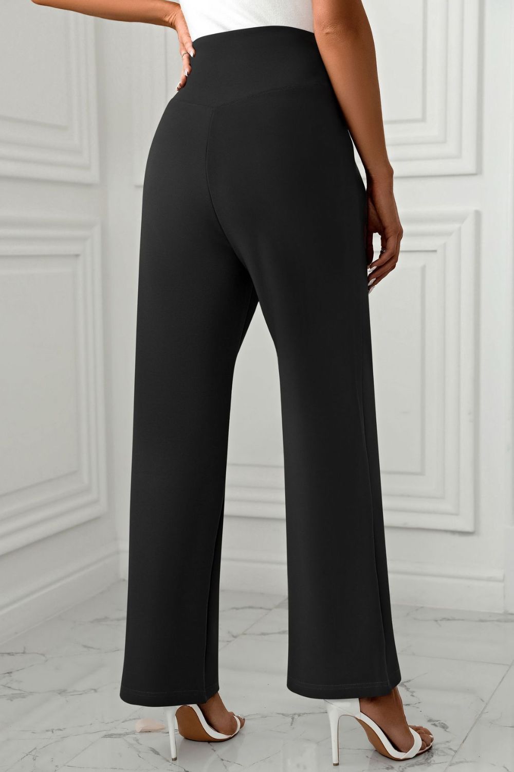 High Waist Pants with Pockets -  LOOCK MAKET