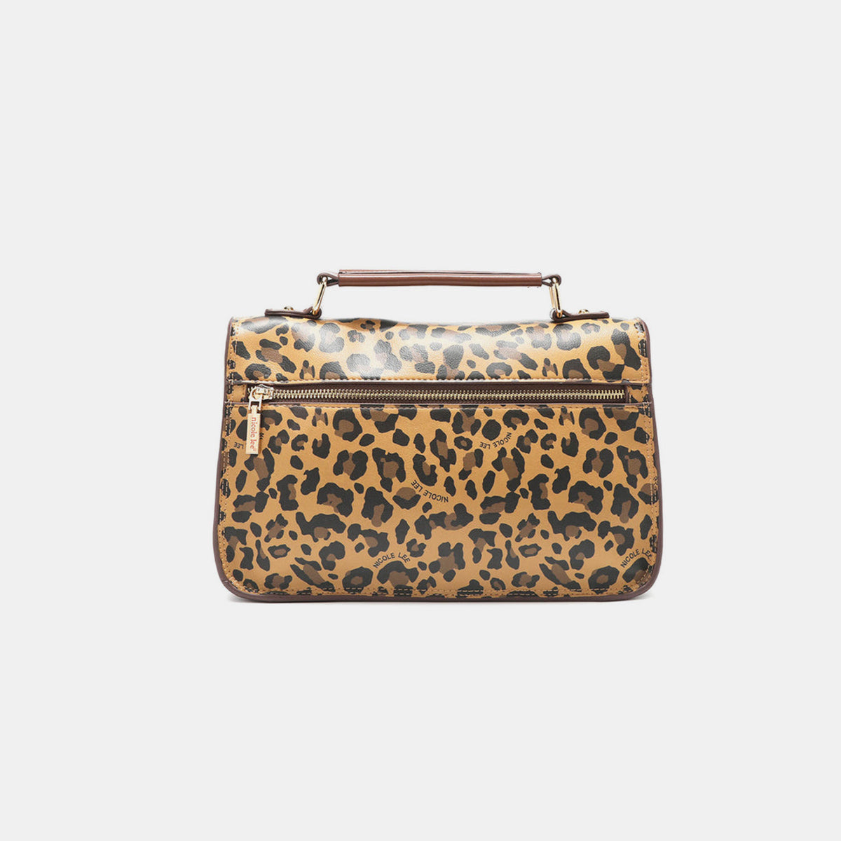 Nicole Lee USA Leopard Top Handle Handbag -  LOOCK MAKET