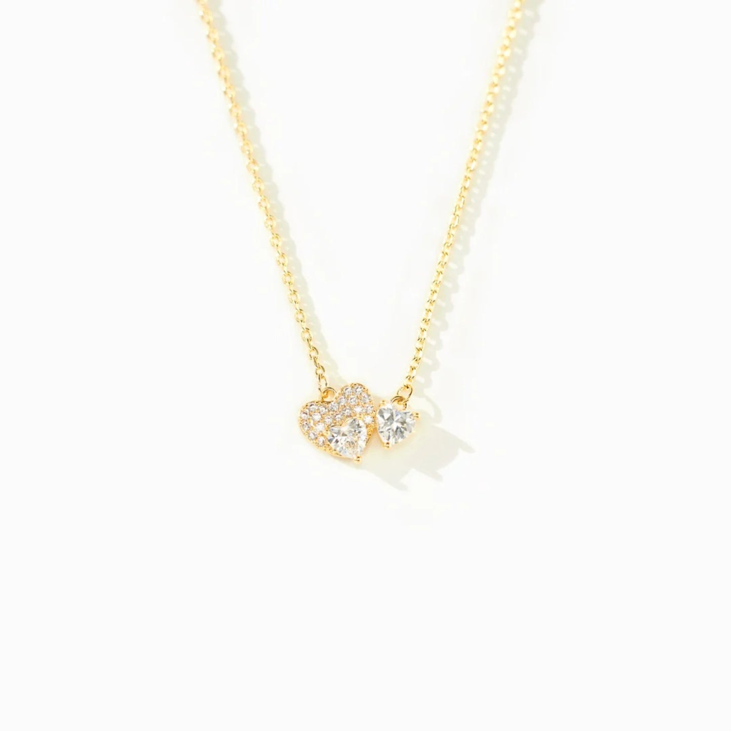 18K Gold-Plated 925 Sterling Silver Zircon Heart Necklace -  LOOCK MAKET