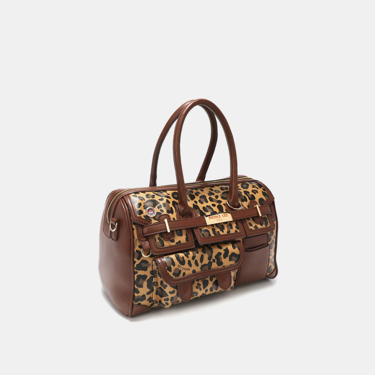 Nicole Lee USA Leopard Boston Bag -  LOOCK MAKET