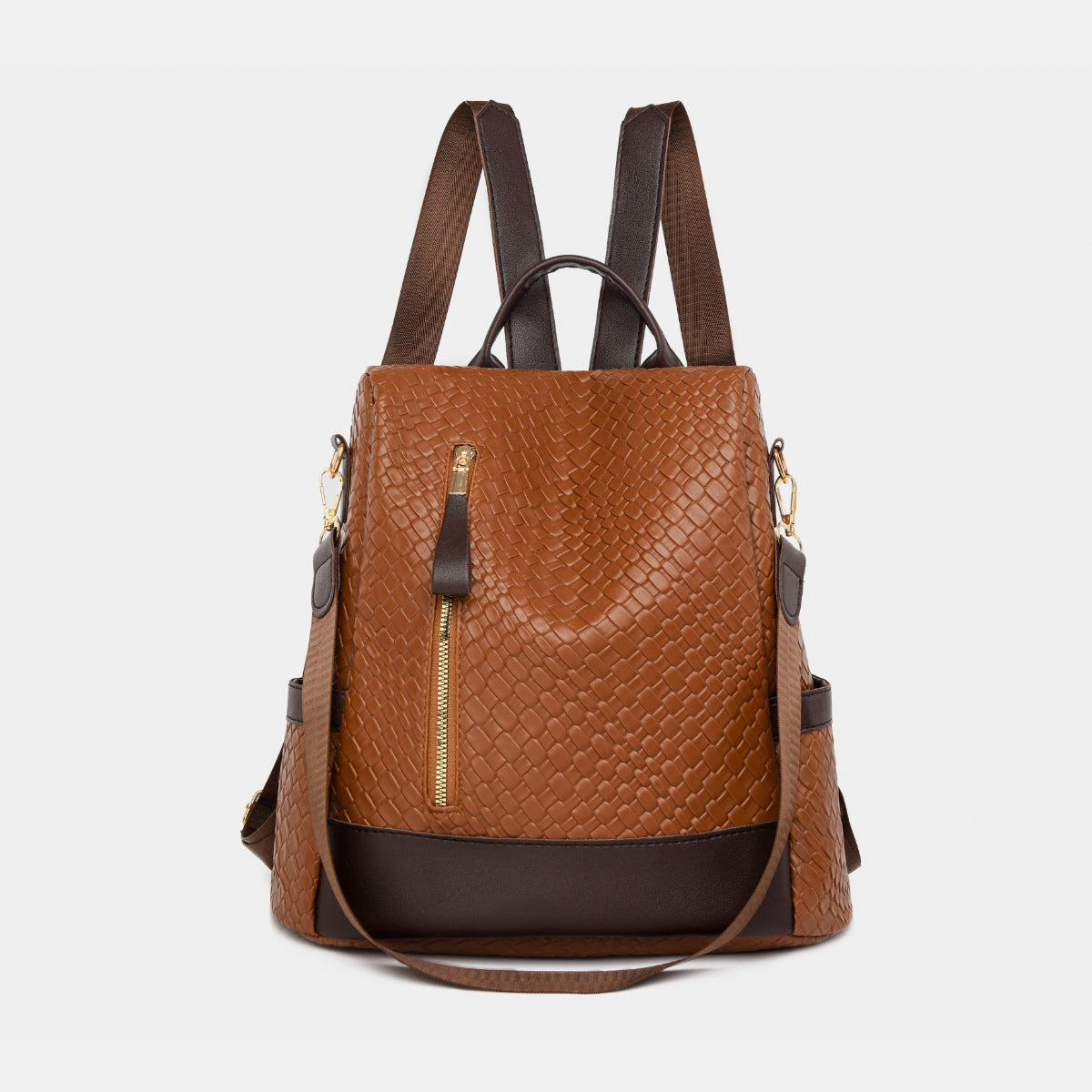 PU Leather Adjustable Straps Backpack Bag -  LOOCK MAKET