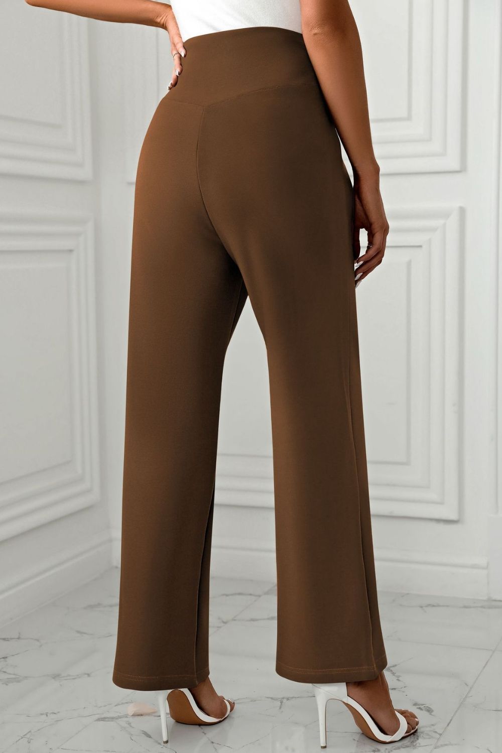 High Waist Pants with Pockets -  LOOCK MAKET