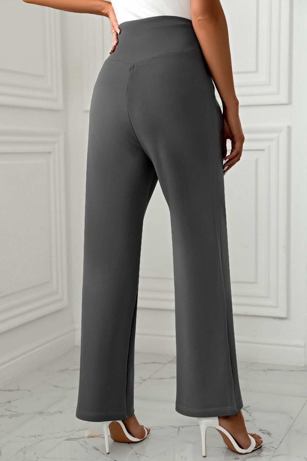 High Waist Pants with Pockets -  LOOCK MAKET