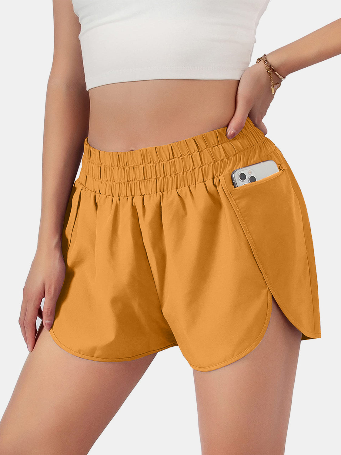 Elastic Waist Active Shorts -  LOOCK MAKET