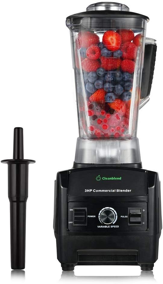 Cleanblend Commercial Blender  64oz Countertop Blender 1800 Watts  High Performance High Powered Professional Blender and Food Processor For Smoothies