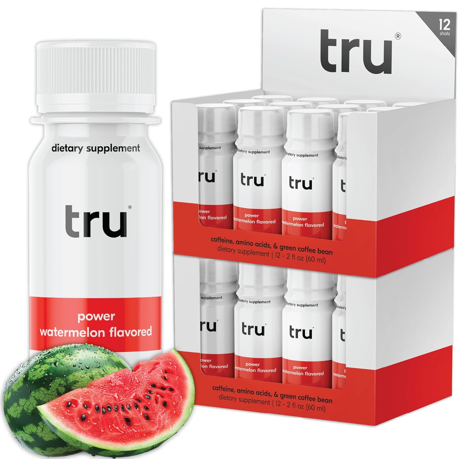 Tru Power Shot Watermelon ZeroSugar PreWorkout Energy