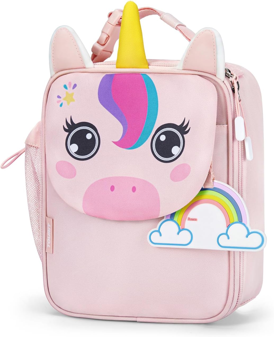 Unicorn Kids Insulated Lunch Box Tote with Bottle Holder