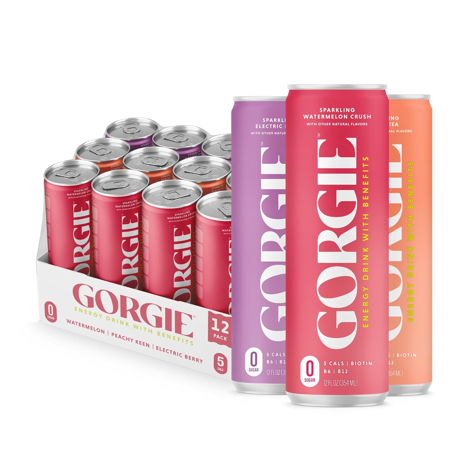 GORGIE SugarFree Healthy Energy Drinks  12 Pack