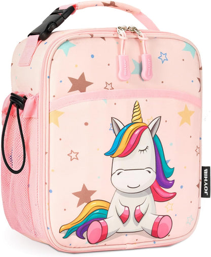 JOYHILL Unicorn Kids Lunch Box with Bottle Holder