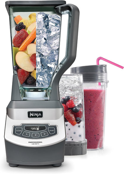 Ninja BL660 Professional Compact Smoothie  Food Processing Blender 1100Watts 3 Functions for Frozen Drinks Smoothies Sauces  More 72oz Pitcher 2 16oz ToGo Cups  Spout Lids Gray