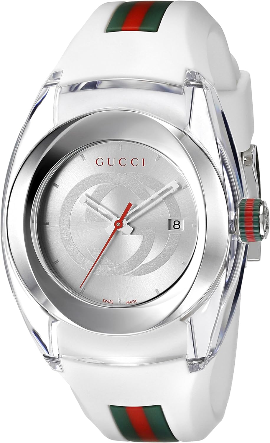 Gucci SYNC L Stainless Steel Watch with Rubber BandModelYA137302