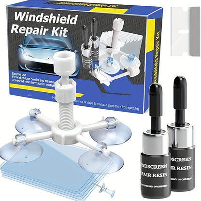 Windshield Repair Kit Glass Repair Kit Automotive Glass Nano Fluid Glass Repair Kit for Chips Cracks StarShaped Nicks HalfMoon Crescents Car Windshield Repair kit